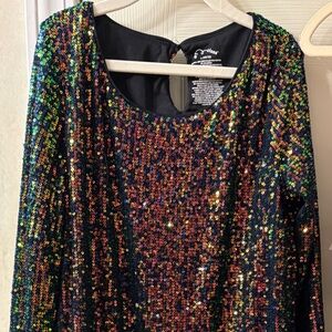 Art Class Multicolor Sequin Fabric